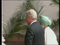 INDIA: US PRESIDENT CLINTON VISIT: ROUND TABLE News Clip