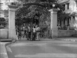 B/W 1960s soldiers manning gates against crowd during revolution / Dominican Republic / newsreel Stock Footage