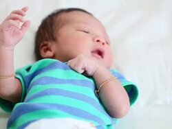 HD1080p:Asian infant ,baby new born, Stock Footage