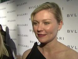 INTERVIEW - Kirsten Dunst on coming out to support Bvlgari at BVLGARI Celebrates Elizabeth Taylor's Magnificent Collection Stock Footage