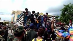 CLEAN : More than 150000 Cambodians flee Thailand post coup News Clip