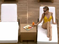 Blonde Model is Relaxing Stock Footage
