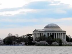 HD Time-lapse:Jefferson Memorial in Washington DC Stock Footage