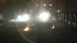 Protesters clash with police in Tahrir square News Clip