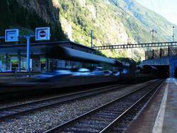 fastest route into the Valais by car Stock Footage