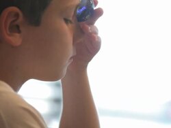 Boy Studying his Homework Stock Footage