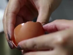 Separate Egg Yolk Stock Footage