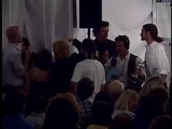 1998 MTV Video Music Awards press room Stock Footage