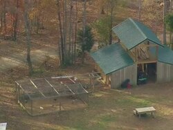 MS AERIAL Shot of farm house / South Carolina, United States Stock Footage