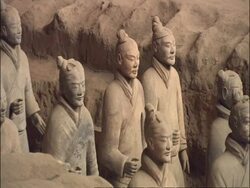 Terracotta Warriors, Museum of Qin, Xian, China Stock Footage