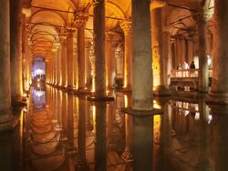 Basilica Cistern tl Stock Footage