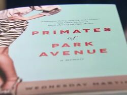 ATMOSPHERE - signage at 'Primates of Park Avenue' By Dr. Wednesday Martin Release Event at Children's Museum Of The East End Stock Footage