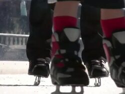 Ice Skates Stock Footage
