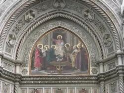 Religious Mural Stock Footage