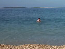 HD: Couple In The Sea Stock Footage