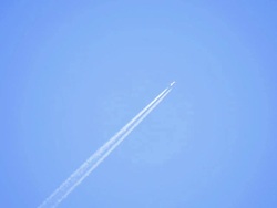 Vapor trails and airplanes collage 1 Stock Footage