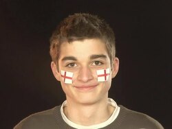 England flag facepaints - HD & PAL Stock Footage