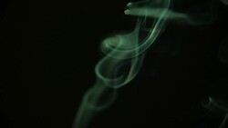 Slow Motion: Smoke green color Stock Footage
