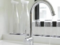 Turning on Tap Water Stock Footage