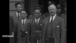 Great Britain hosts peace talks between Japan and China in Shanghai in 1932 News Clip