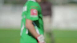 Kids playing football detail Stock Footage