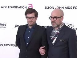 Thomas Dozol, Michael Stipe at the 19th Annual Elton John AIDS Foundation Academy Awards Viewing Party at West Hollywood CA. (Footage by WireImage Video/GettyImages) Stock Footage