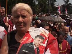 Politicians and church leaders demonstrate against Russia News Clip