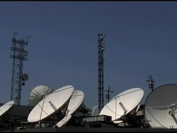 Satellite Dish Farm Stock Footage