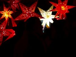 HD Christmas stars at Market Booth Stock Footage