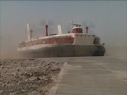 Hovercraft, Ramsgate, England, UK.  Late 1960s to 1970 Stock Footage