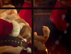 Santa Sleeping Stock Footage