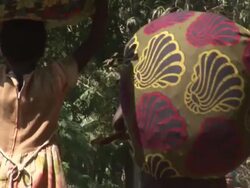 Three women walking with bags Stock Footage