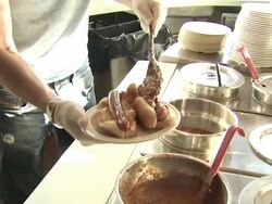Mike Binder, Michael Rosenbaum at the Coney Dog Grand Opening Benefiting The Midnight Mission at West Hollywood CA. (Footage by WireImage Video/Getty Images Entertainment Video) Stock Footage