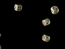 High speed dice falling Stock Footage