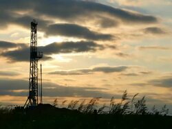 Fracking Sunlight Stock Footage
