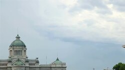 HD Panning: Equestrian Statue of King Rama the fifth. Stock Footage