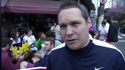 England fans throng bars near stadium, Uruguay fans arrive for World Cup match News Clip