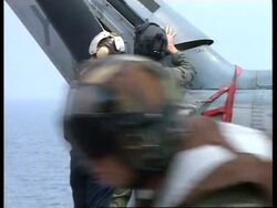 ADRIATIC SEA: ON BOARD USS KEARSARGE News Clip