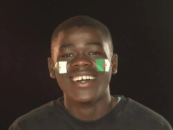 Smiling Patriotic Algeria male - HD &amp; PAL Stock Footage