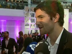 INTERVIEW Jim Sturgess on it being a release the film's out, nerves, the novel, Anne Hathaway and more at the One Day European Premiere at London England. (Footage by WireImage Video/Getty Images Entertainment Video) Stock Footage