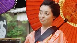 Japanese Woman in Historic Dress Stock Footage