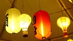 Lamps Japanese hanging Stock Footage