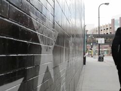 MS Young man in black suit dancing and walking on street / Minneapolis, Minnesota, United States Stock Footage