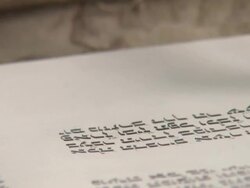 Torah Text Close Up Stock Footage