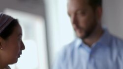Restaurant owner oversees pastry chef with gourmet cake Stock Footage