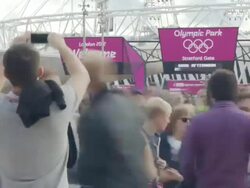 Time-lapse Olympic Crowds Stock Footage