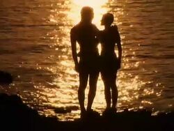 HD: Young Couple At Sunset Stock Footage