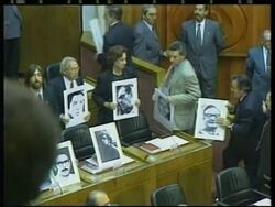 CHILE: ANTI PINOCHET DEMONSTRATIONS STAGED OUTSIDE THE SENATE Instructional Video