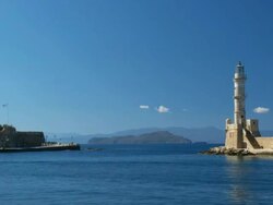 WS View of light house / Greece Stock Footage