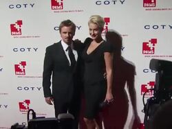 Sarah Connor(R) and guest at the DKMS' 4th Annual Gala: Linked Against Leukemia - Arrivals at New York NY. (Footage by WireImage Video/GettyImages) Stock Footage